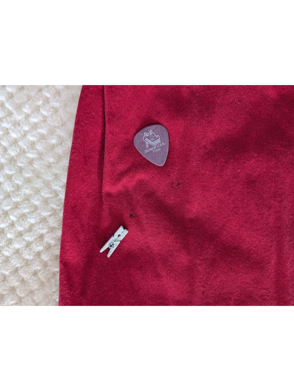 Vintage Levi's red denim heavyweight button-down shirt or shirt jacket - Picture 9 of 11